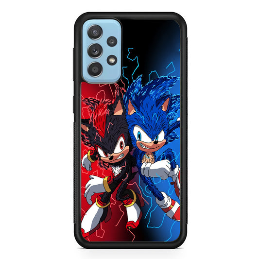 Sonic Red and Blue Fire Storm Samsung Galaxy A52 Case