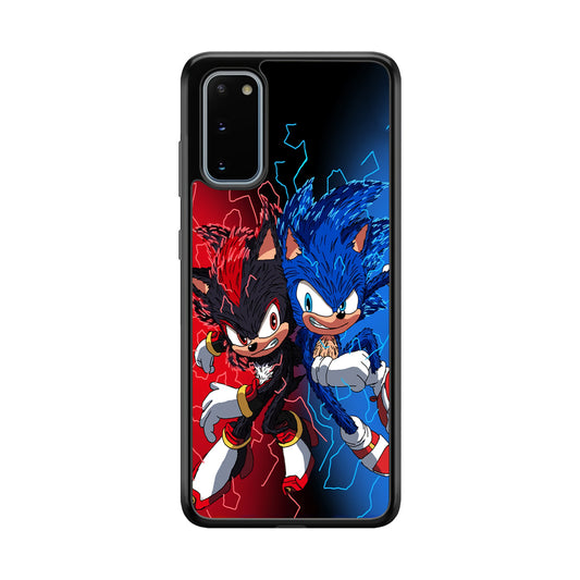 Sonic Red and Blue Fire Storm Samsung Galaxy S20 Case