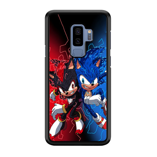 Sonic Red and Blue Fire Storm Samsung Galaxy S9 Plus Case