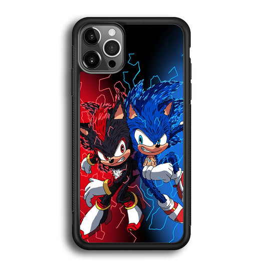 Sonic Red and Blue Fire Storm iPhone 12 Pro Case