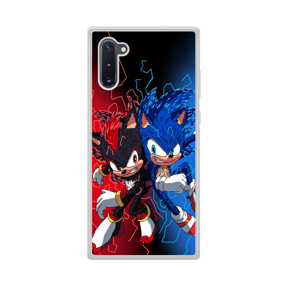 Sonic Red and Blue Fire Storm Samsung Galaxy Note 10 Case