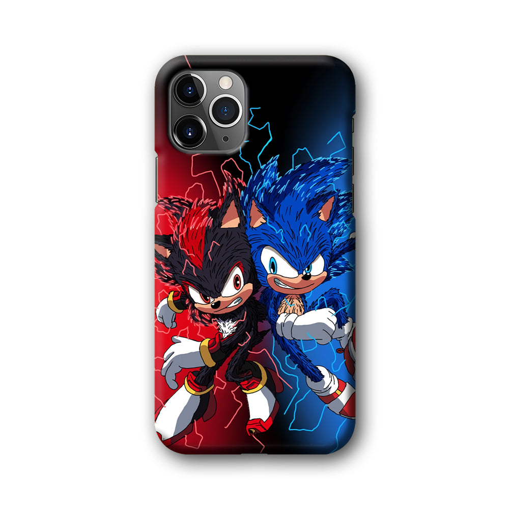 Sonic Red and Blue Fire Storm iPhone 11 Pro Max Case