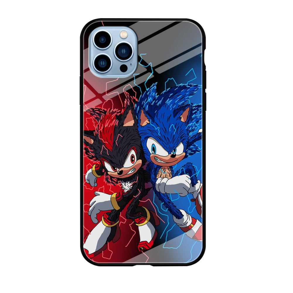 Sonic Red and Blue Fire Storm iPhone 12 Pro Case