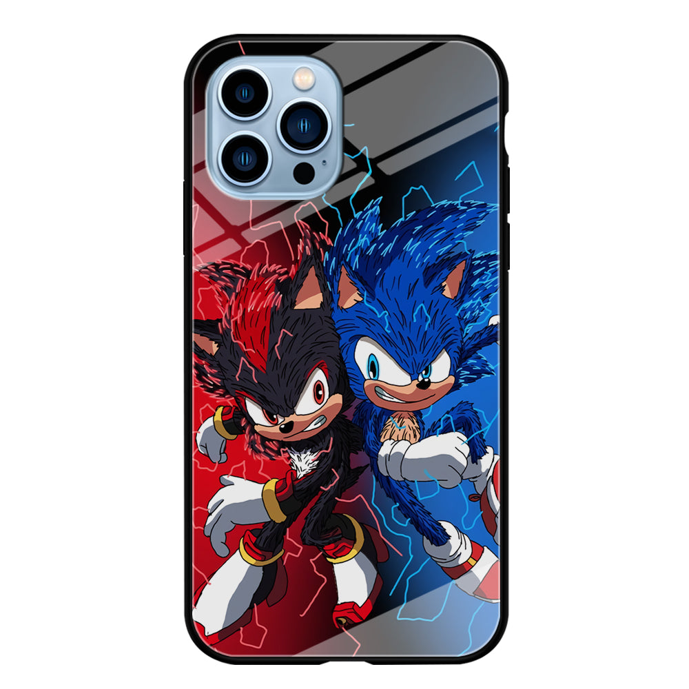 Sonic Red and Blue Fire Storm iPhone 13 Pro Max Case