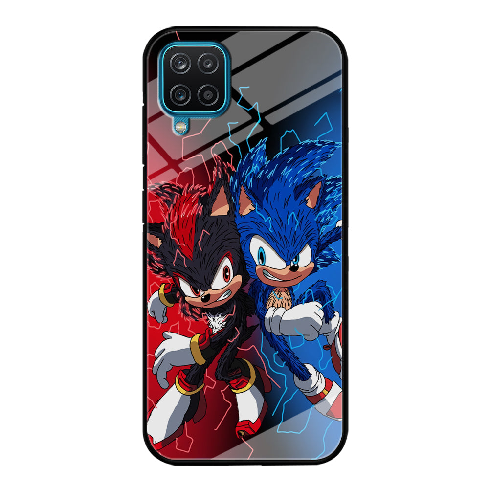 Sonic Red and Blue Fire Storm Samsung Galaxy A12 Case