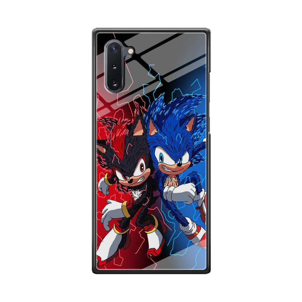 Sonic Red and Blue Fire Storm Samsung Galaxy Note 10 Case