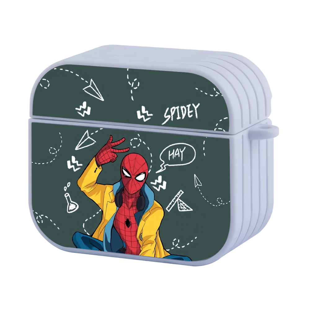 Spiderman Chemist Student Hard Plastic Case Cover For Apple Airpods 3
