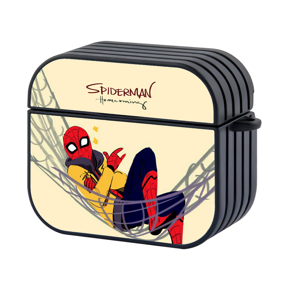 Spiderman Hammock and Relax Hard Plastic Case Cover For Apple Airpods 3