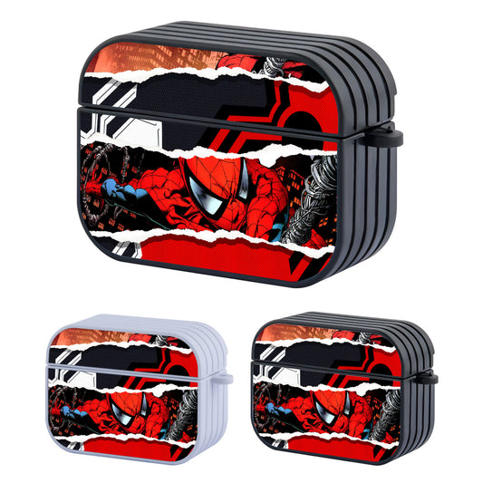 Spiderman Sketch of Action Hard Plastic Case Cover For Apple Airpods Pro