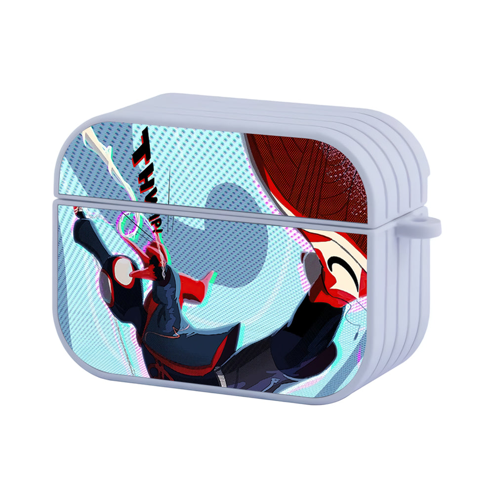 Spiderman Throwing The Nets Hard Plastic Case Cover For Apple Airpods Pro