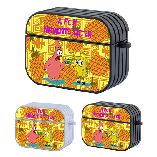 Spongebob and Patrick Fake Ghost Hard Plastic Case Cover For Apple Airpods Pro