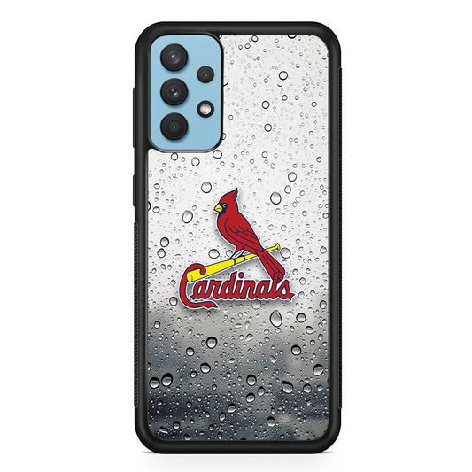 St Louis Cardinals Sticker on Rainy Day Samsung Galaxy A32 Case