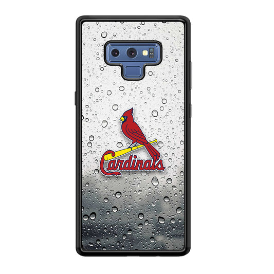 St Louis Cardinals Sticker on Rainy Day Samsung Galaxy Note 9 Case