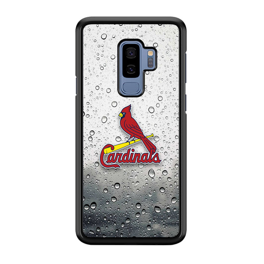 St Louis Cardinals Sticker on Rainy Day Samsung Galaxy S9 Plus Case