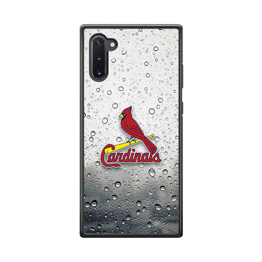 St Louis Cardinals Sticker on Rainy Day Samsung Galaxy Note 10 Case
