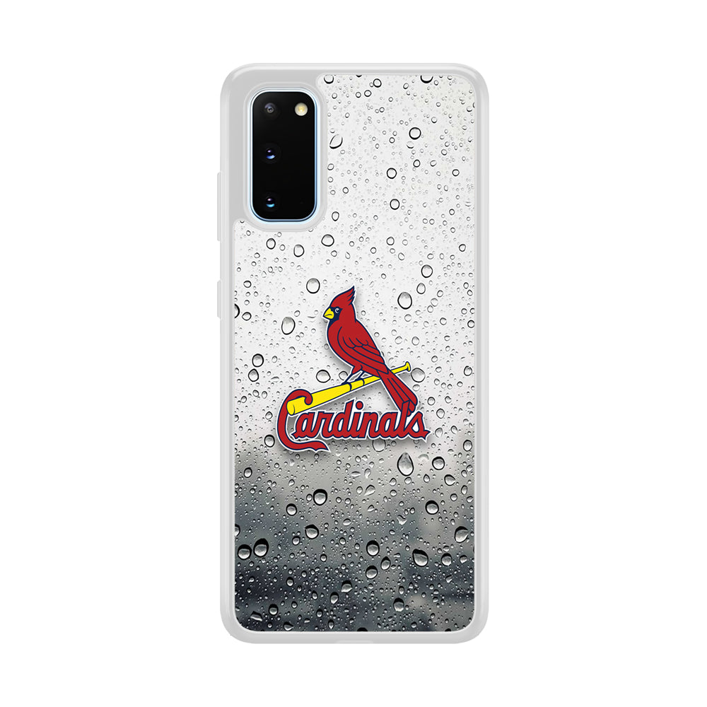 St Louis Cardinals Sticker on Rainy Day Samsung Galaxy S20 Case