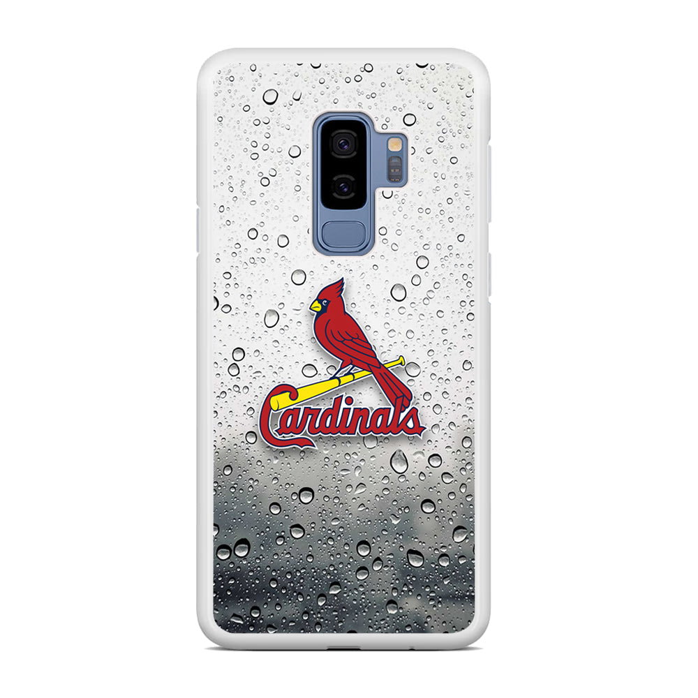 St Louis Cardinals Sticker on Rainy Day Samsung Galaxy S9 Plus Case