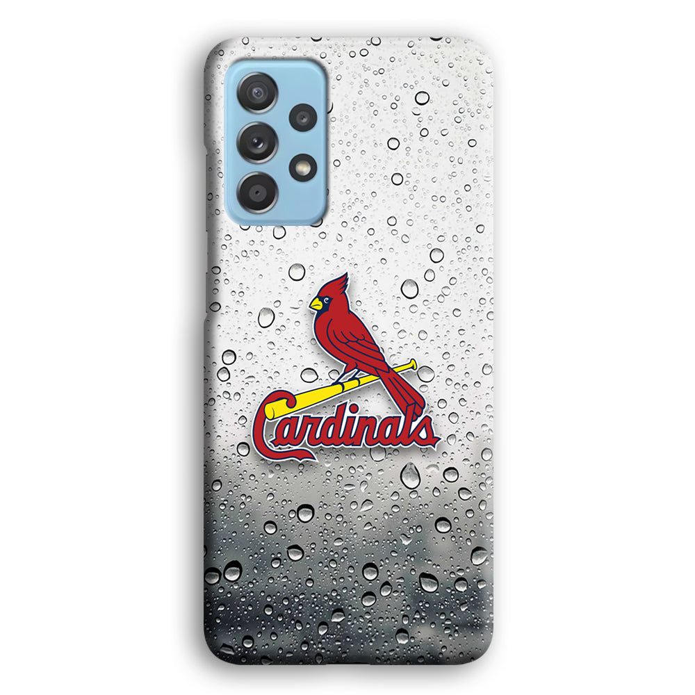 St Louis Cardinals Sticker on Rainy Day Samsung Galaxy A52 Case
