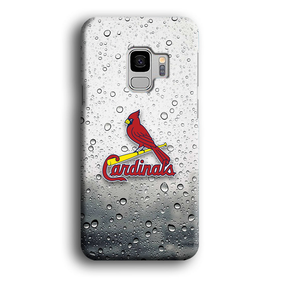 St Louis Cardinals Sticker on Rainy Day Samsung Galaxy S9 Case
