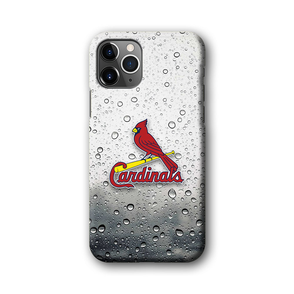 St Louis Cardinals Sticker on Rainy Day iPhone 11 Pro Max Case