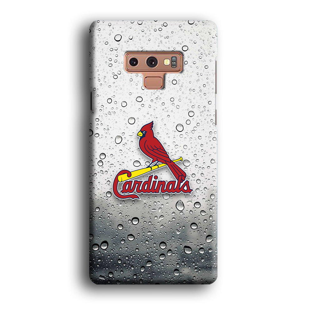 St Louis Cardinals Sticker on Rainy Day Samsung Galaxy Note 9 Case