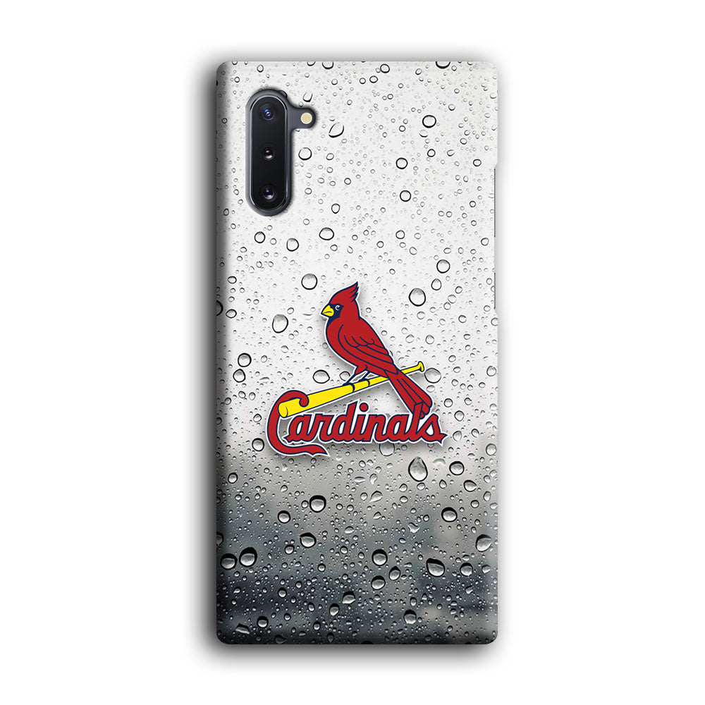St Louis Cardinals Sticker on Rainy Day Samsung Galaxy Note 10 Case