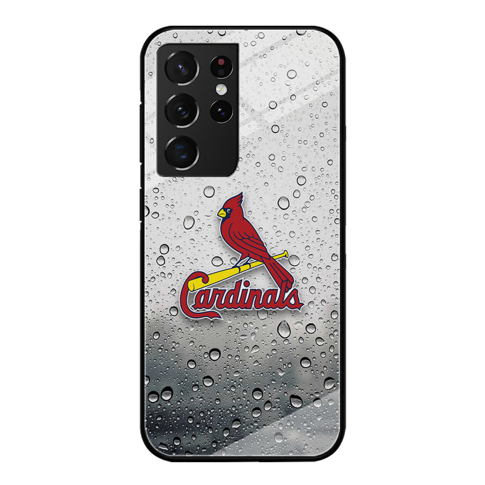 St Louis Cardinals Sticker on Rainy Day Samsung Galaxy S21 Ultra Case