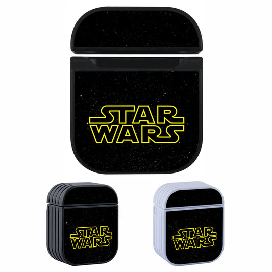 Star Wars Logo Galaxy Background Hard Plastic Case Cover For Apple Airpods