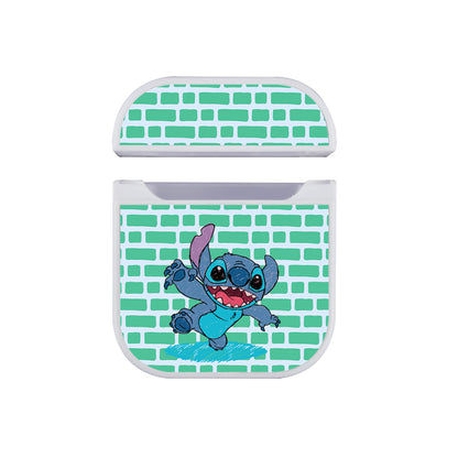 Stitch Dancing Never End Hard Plastic Case Cover For Apple Airpods