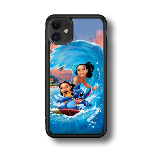 Stitch Great Wave from The Sea iPhone 11 Case
