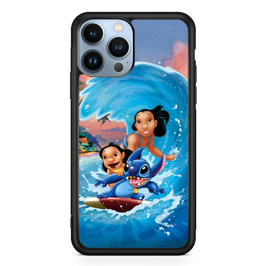 Stitch Great Wave from The Sea iPhone 13 Pro Max Case