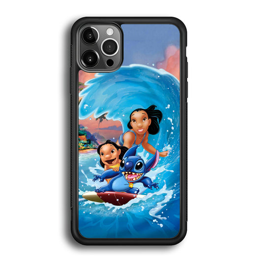 Stitch Great Wave from The Sea iPhone 12 Pro Case