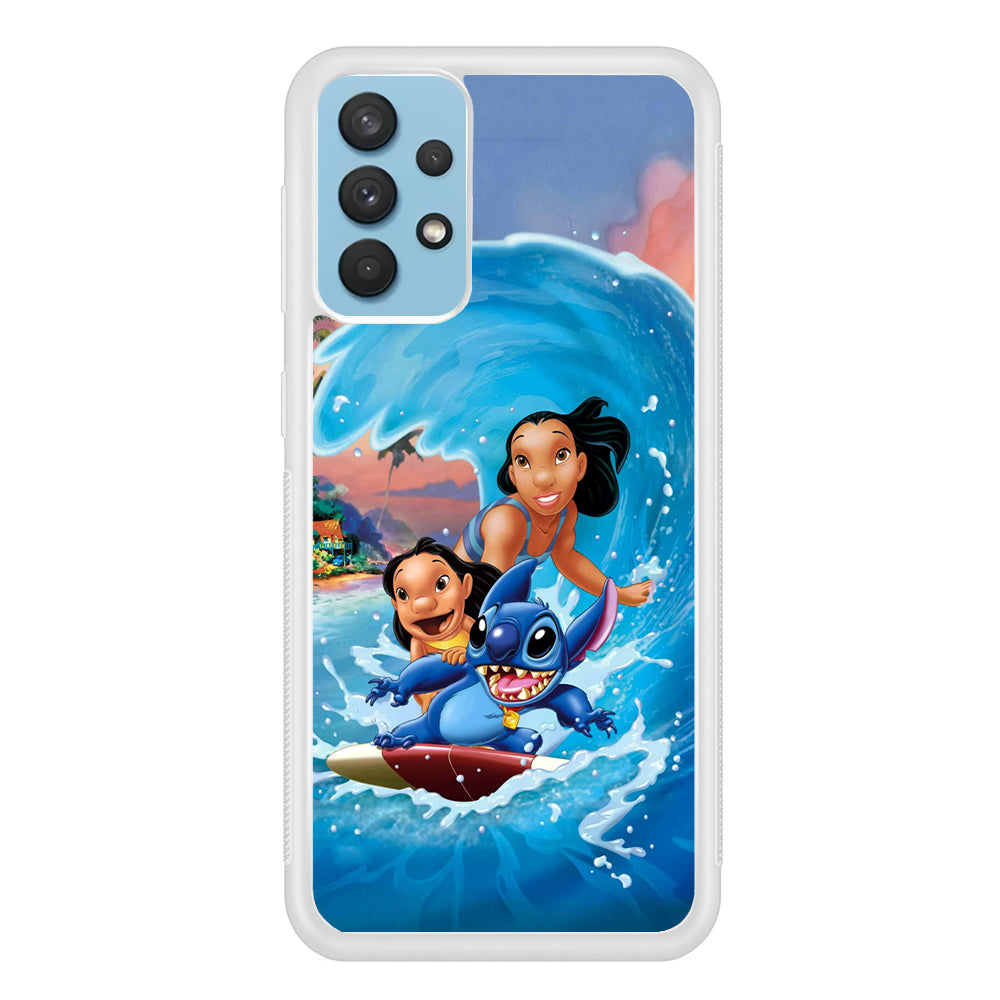 Stitch Great Wave from The Sea Samsung Galaxy A32 Case