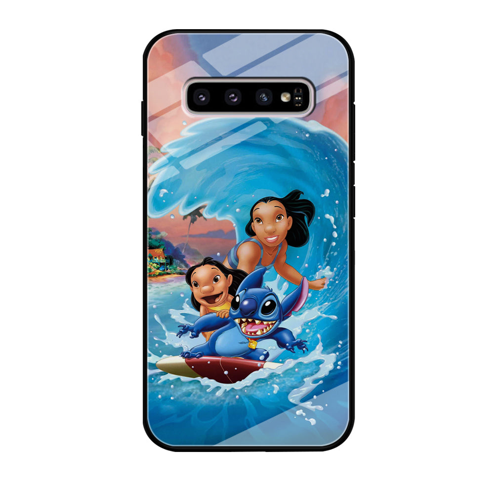 Stitch Great Wave from The Sea Samsung Galaxy S10 Case
