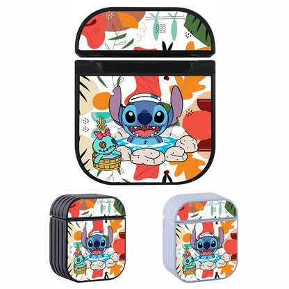 Stitch Warmful from Onsen Hard Plastic Case Cover For Apple Airpods