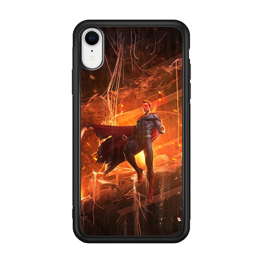 Superman Rise of Flaming Eye iPhone XR Case