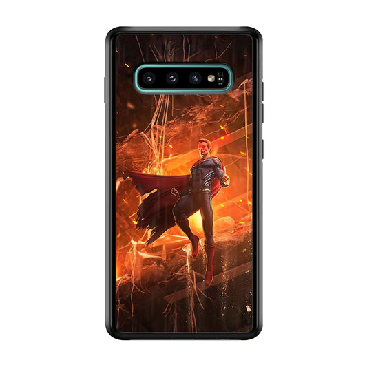 Superman Rise of Flaming Eye Samsung Galaxy S10 Plus Case