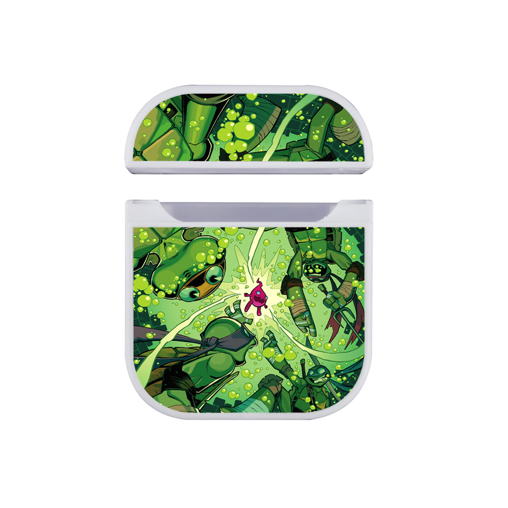 TMNT Dive into The Aquatic Dimension Hard Plastic Case Cover For Apple Airpods