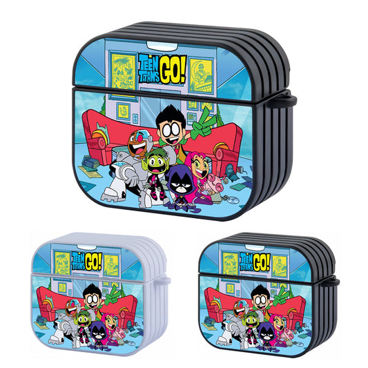 Teen Titans Go Smiles All Over The Room Hard Plastic Case Cover For Apple Airpods 3