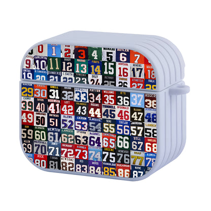The Best NFL Players Number Legend Hard Plastic Case Cover For Apple Airpods 3