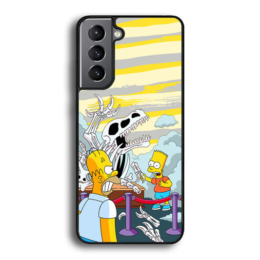 The Simpson Dad and Son Problems Samsung Galaxy S21 Case