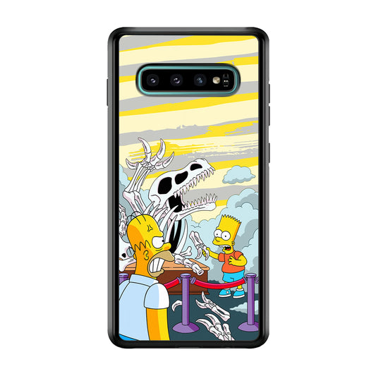 The Simpson Dad and Son Problems Samsung Galaxy S10 Case