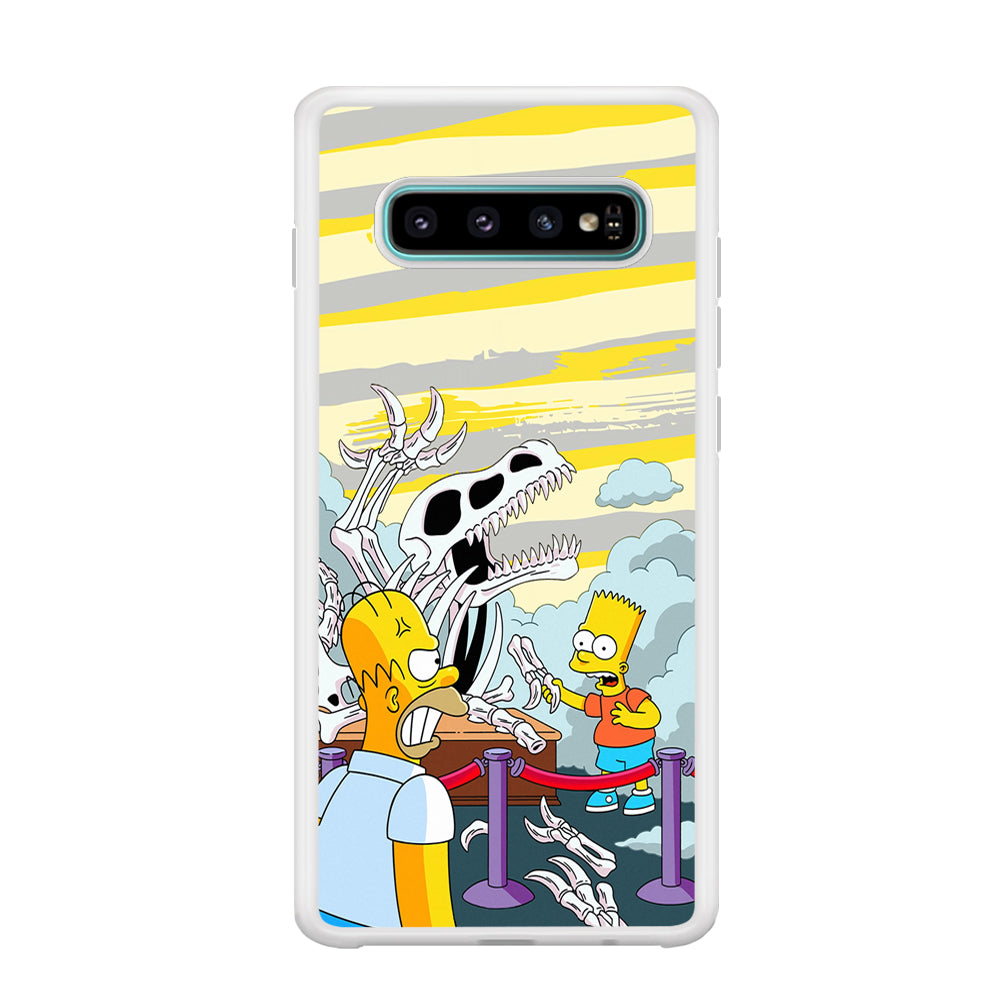 The Simpson Dad and Son Problems Samsung Galaxy S10 Plus Case