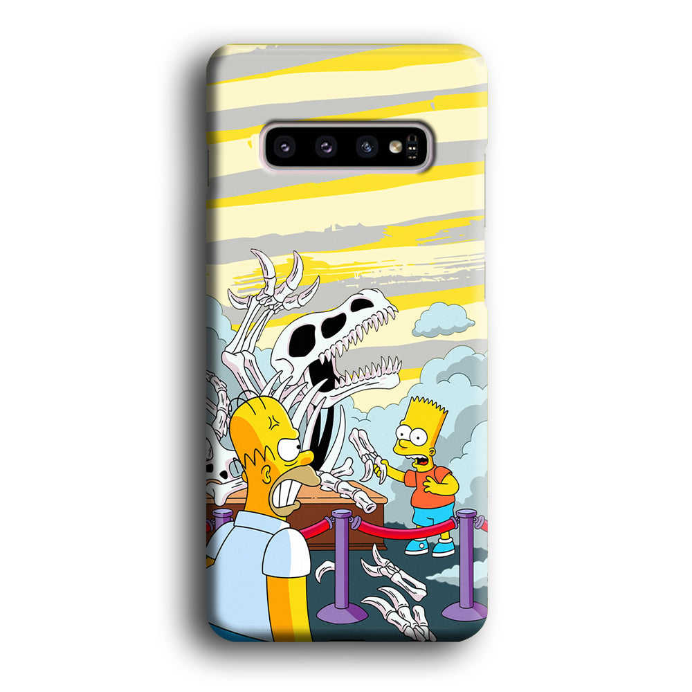 The Simpson Dad and Son Problems Samsung Galaxy S10 Plus Case