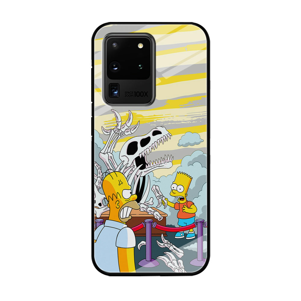 The Simpson Dad and Son Problems Samsung Galaxy S20 Ultra Case
