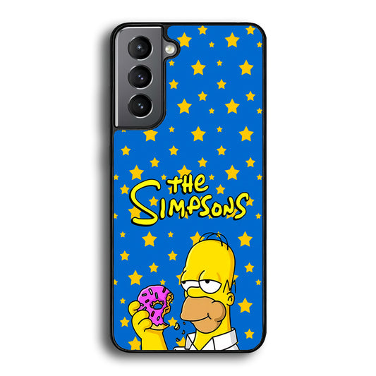 The Simpson Feel Good with Donut Samsung Galaxy S21 Case