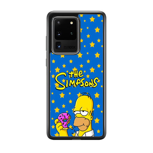 The Simpson Feel Good with Donut Samsung Galaxy S20 Ultra Case