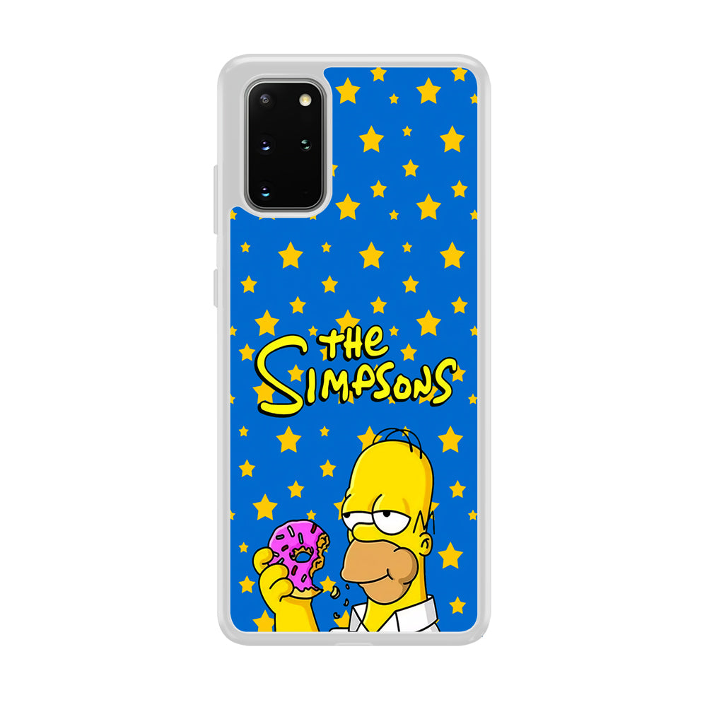 The Simpson Feel Good with Donut Samsung Galaxy S20 Plus Case