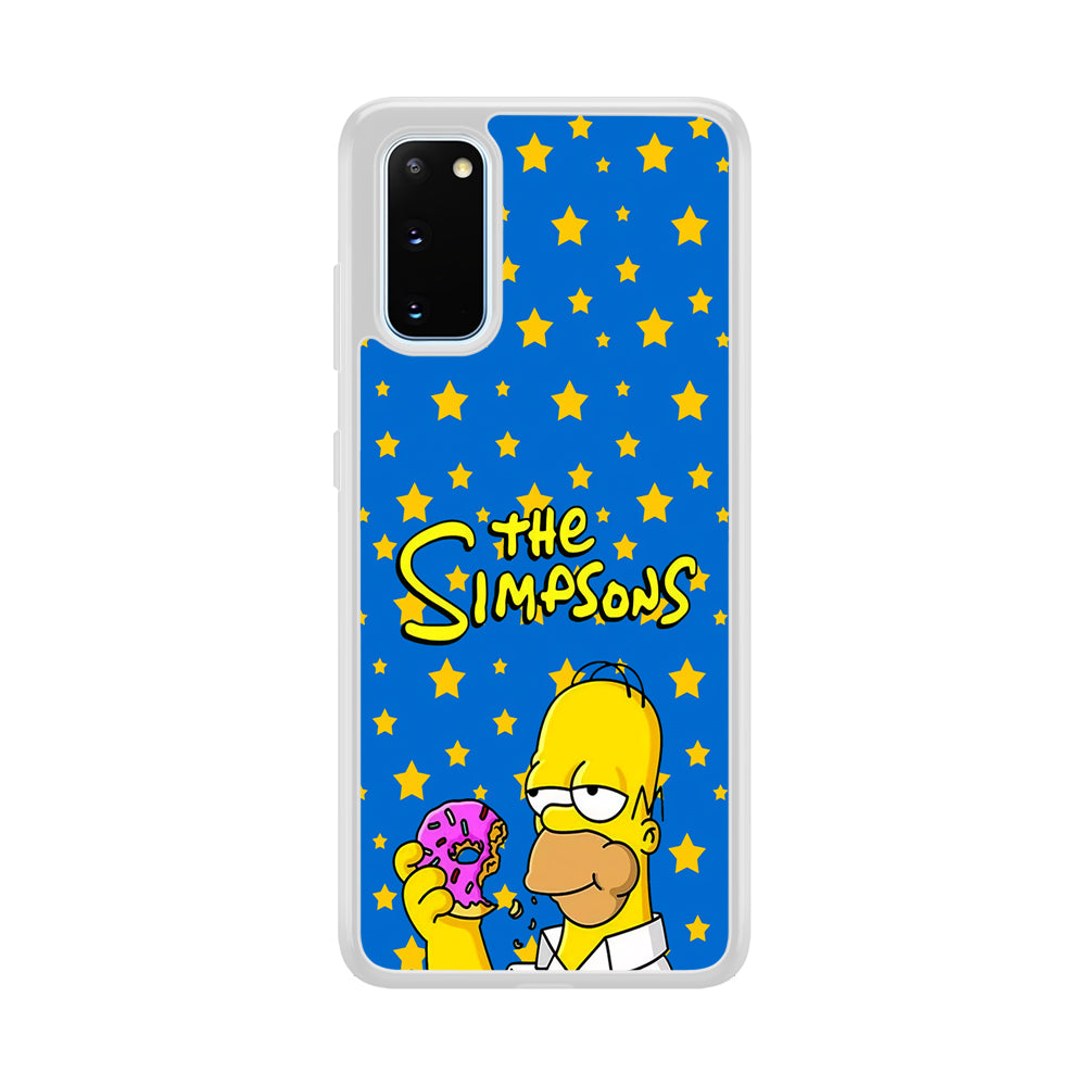 The Simpson Feel Good with Donut Samsung Galaxy S20 Case