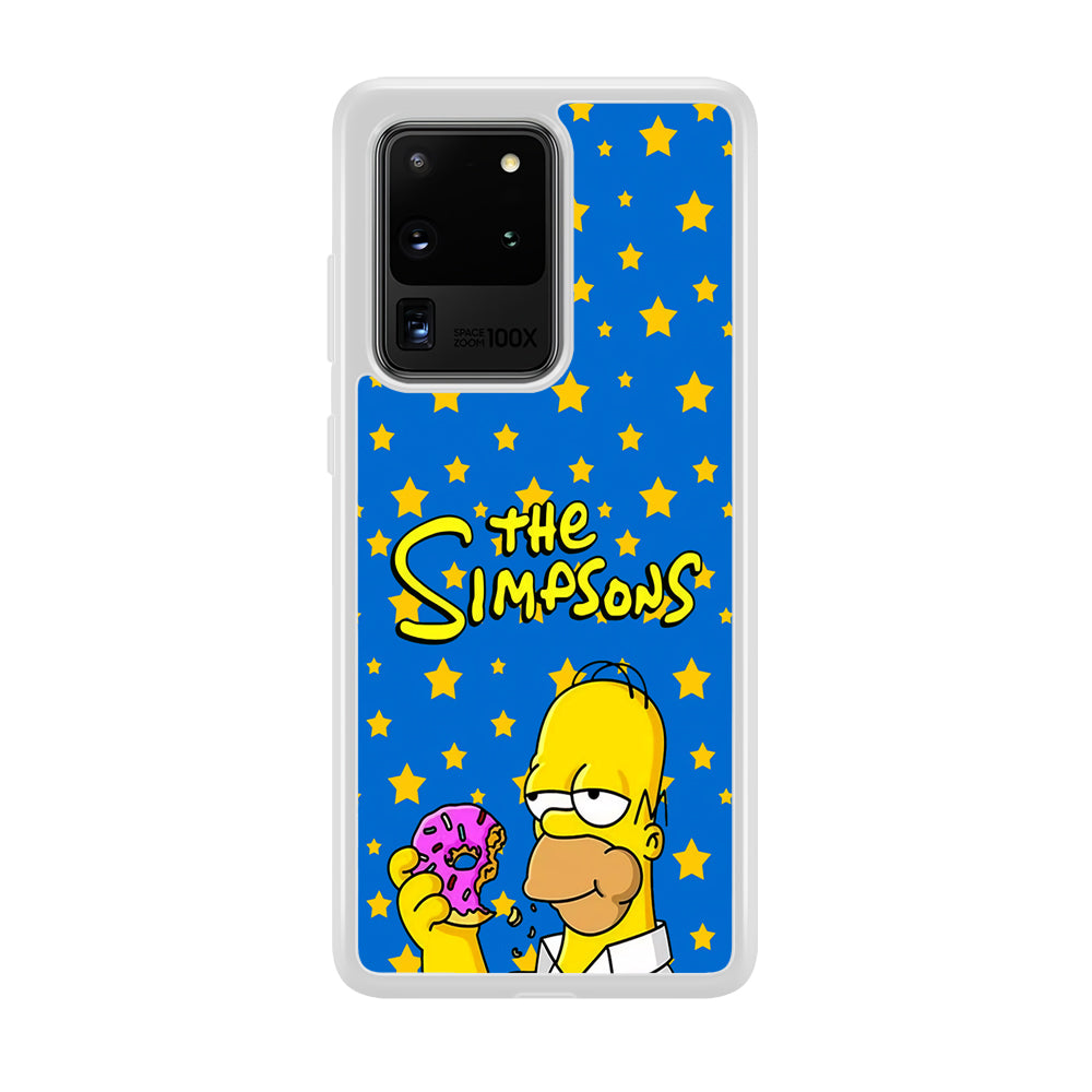 The Simpson Feel Good with Donut Samsung Galaxy S20 Ultra Case